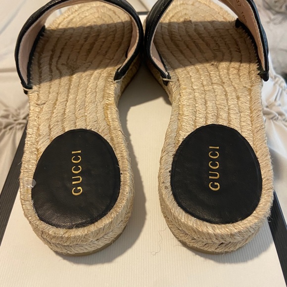 Gucci Espadrille Slides Black - Picture 5 of 6